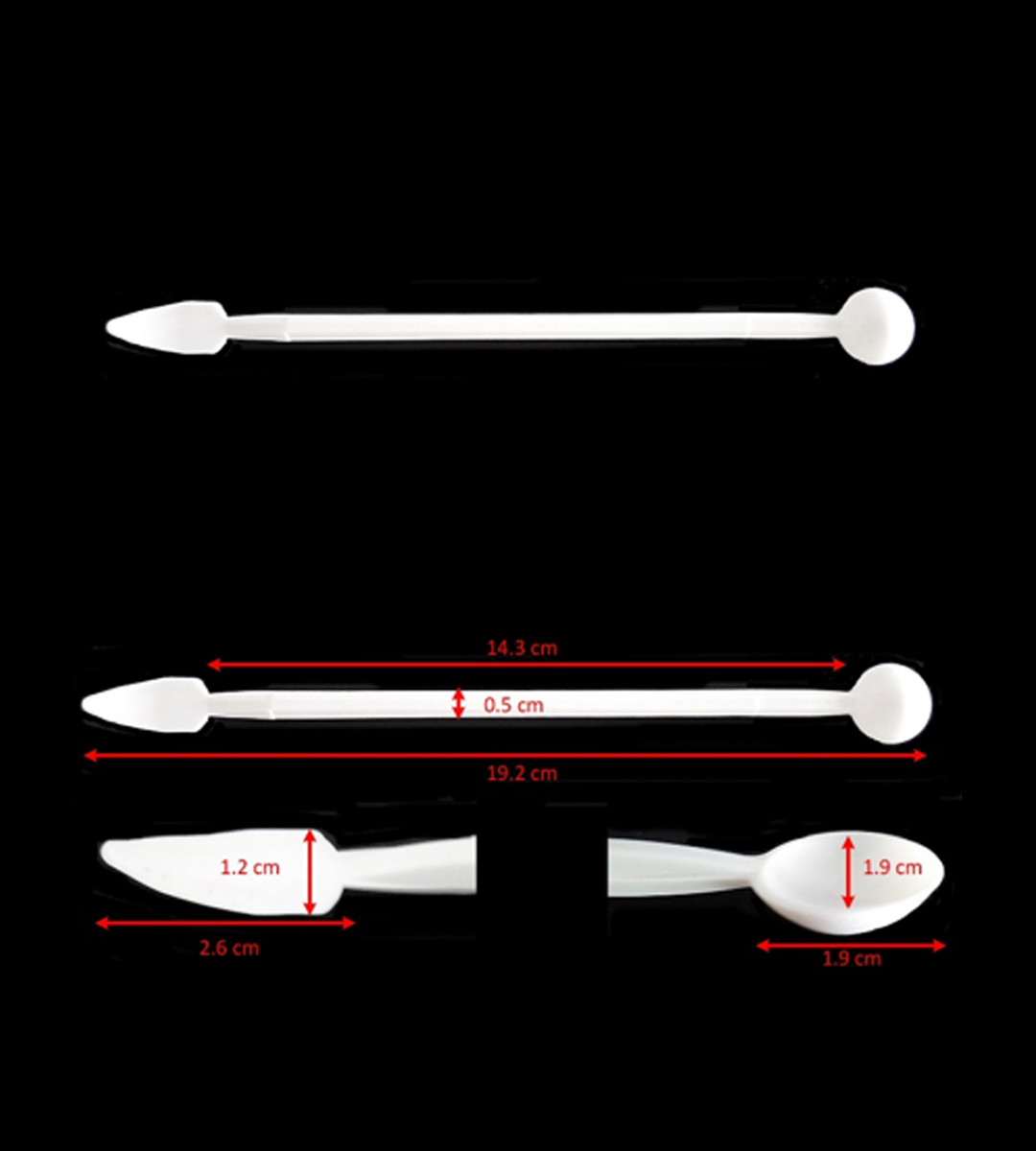 Espatula Plastico Laboratorio Tipo Gritman (cuchara-triangular)